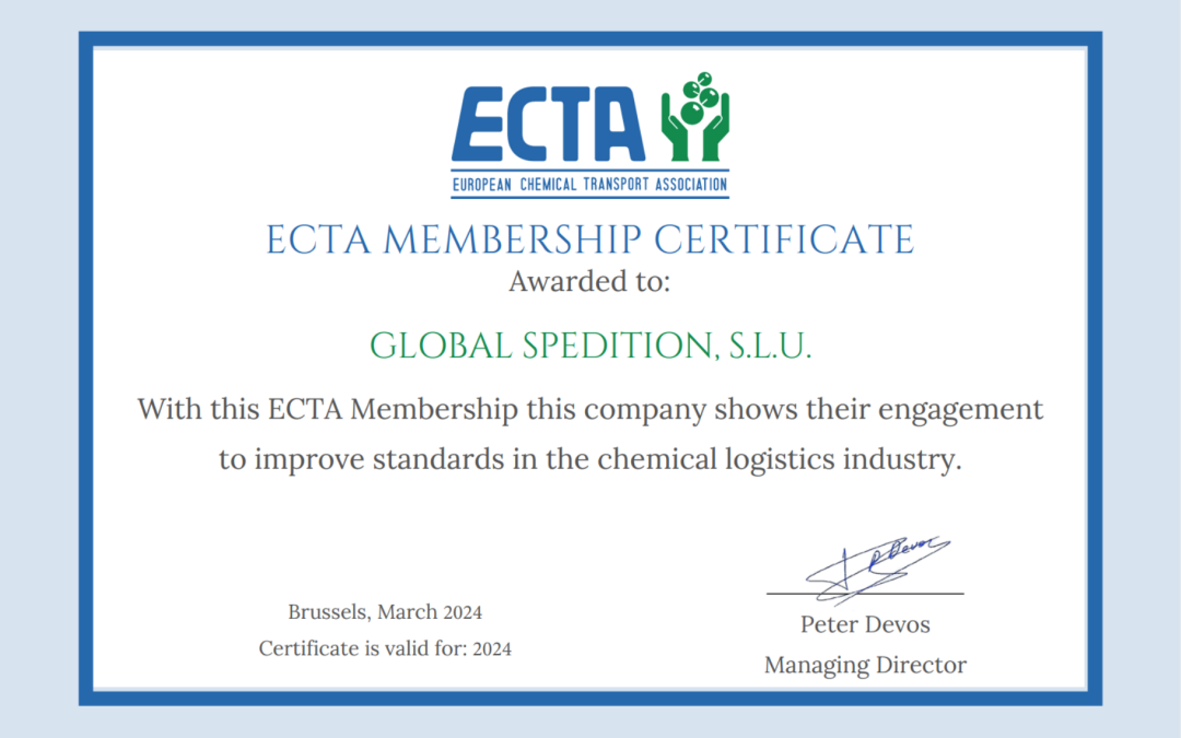 Global Spedition Focuses on ECTA (European Chemical Transport Association) Responsible Care